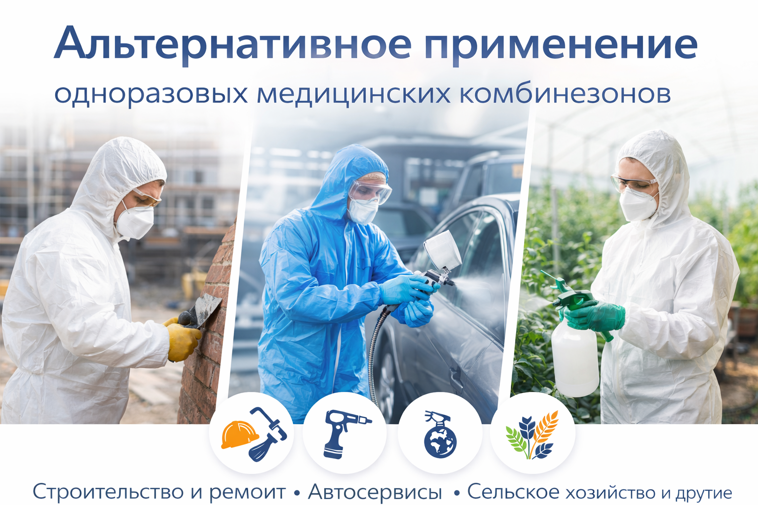 Альтернативное применение одноразовых медицинских комбинезонов и костюмов