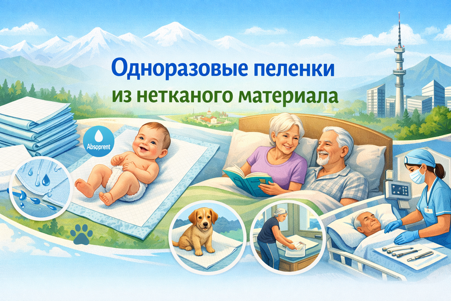 Одноразовые пеленки в Алматы: виды и применение